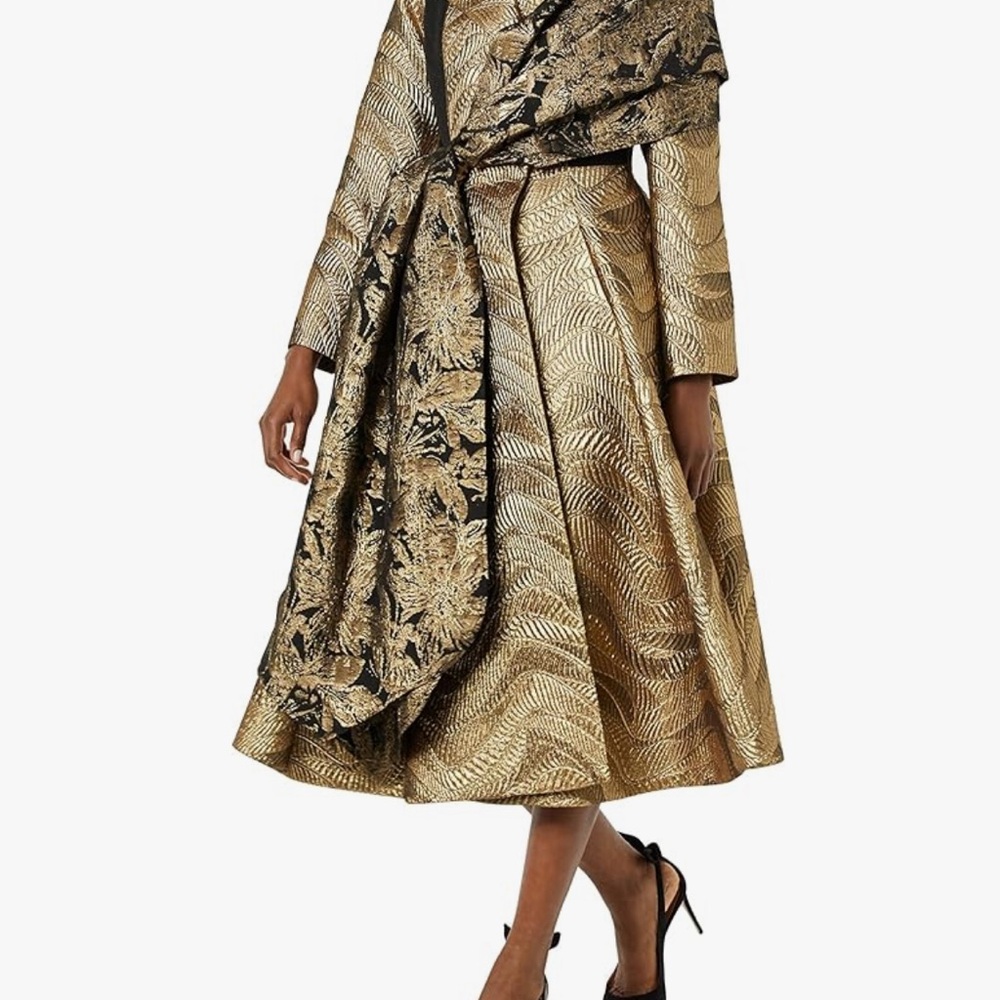 LAST ONE IN MY CLOSET! Making the Cut jacquard coat and scarf NWT - Picture 3 of 5